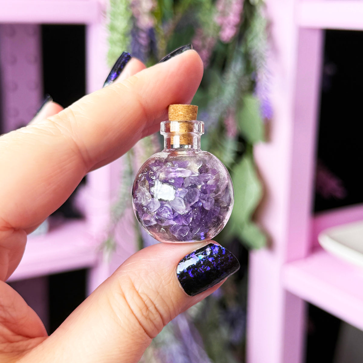 Amethyst // Crystal Chip Potion Bottle