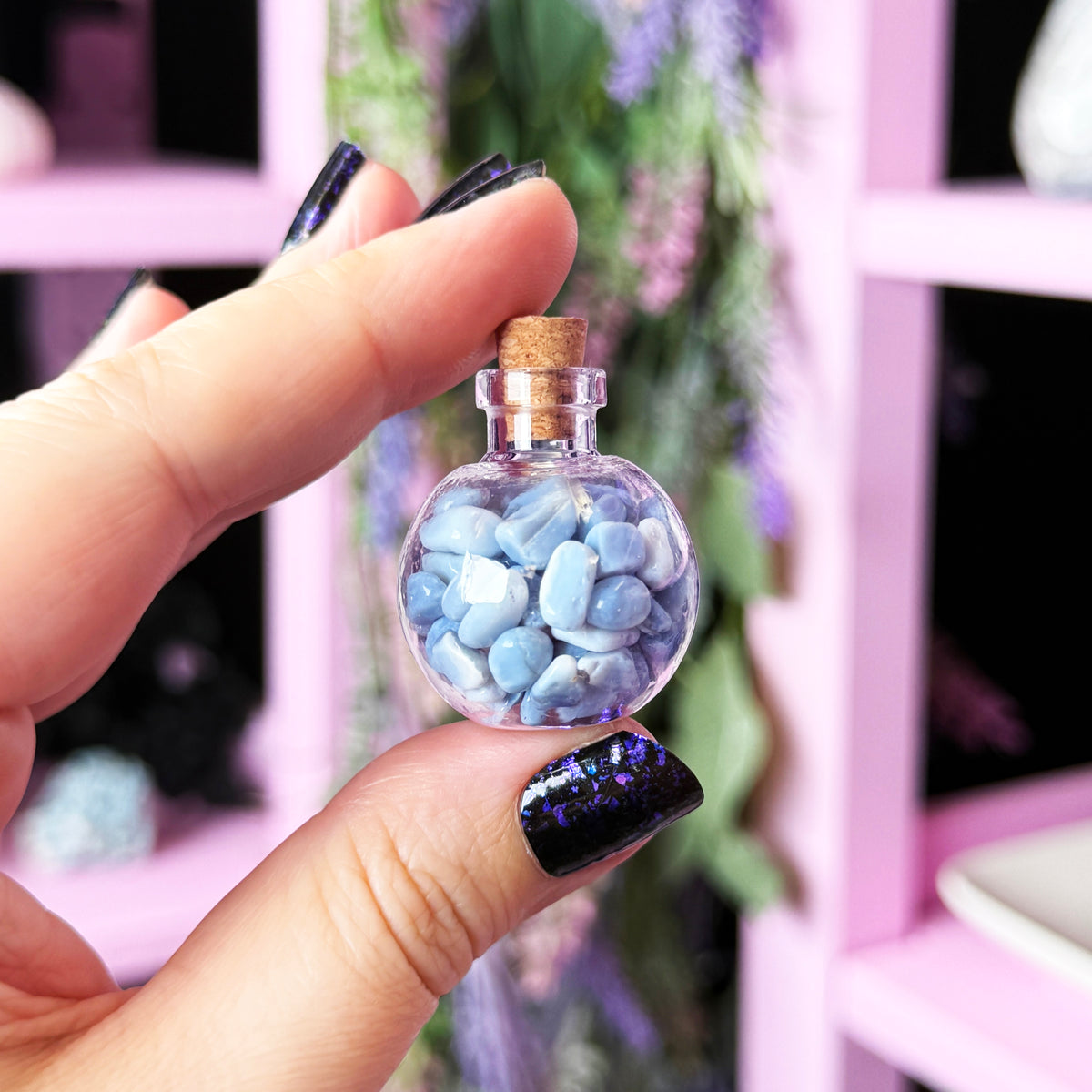 Blue Opal // Crystal Chip Potion Bottle
