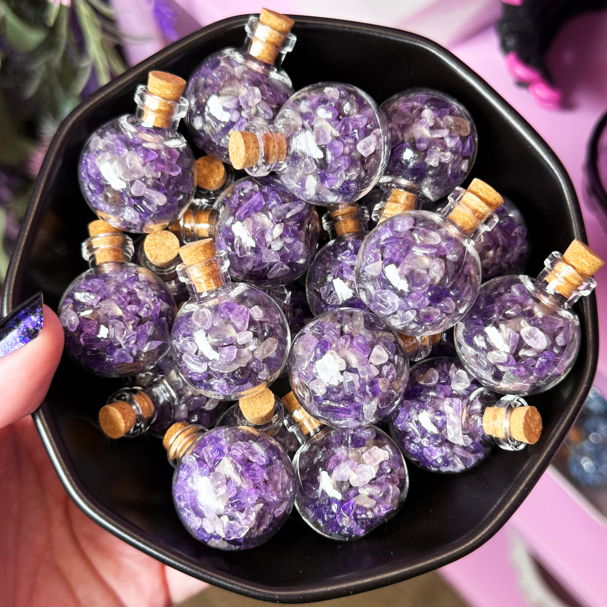 Amethyst // Crystal Chip Potion Bottle
