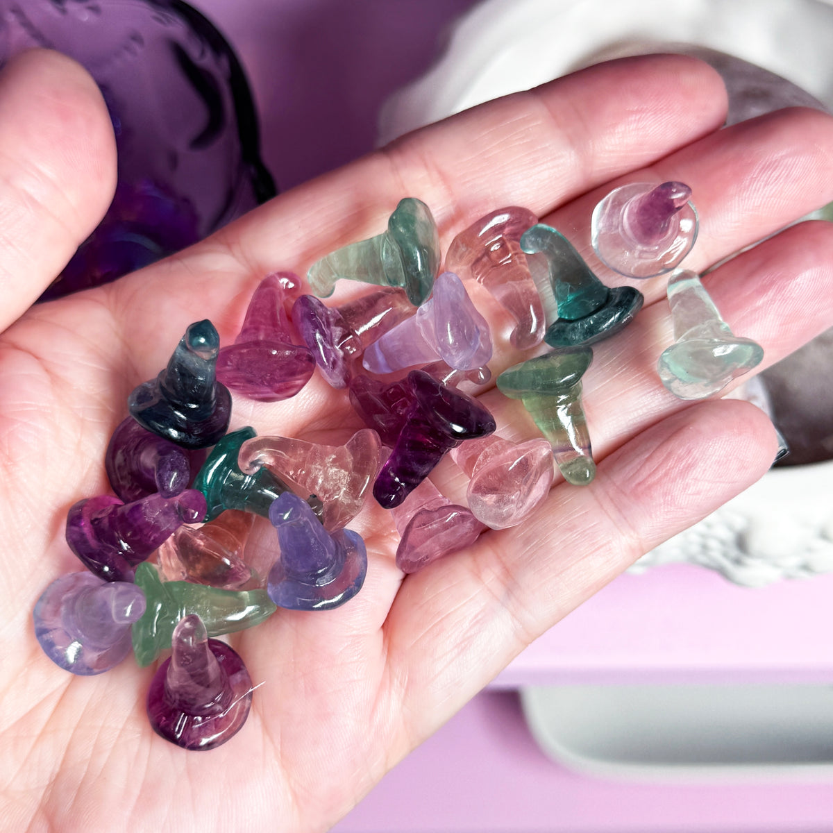 Mini Fluorite Witch Hat