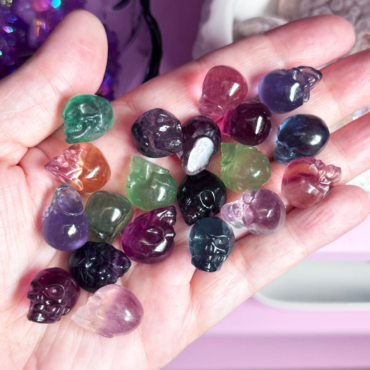 Mini Fluorite Skulls