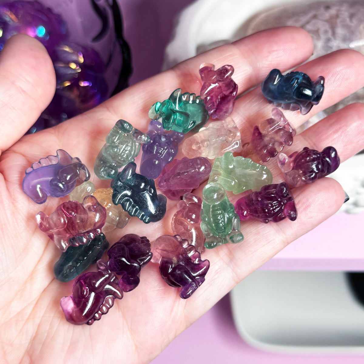 Mini Fluorite Dinosaur