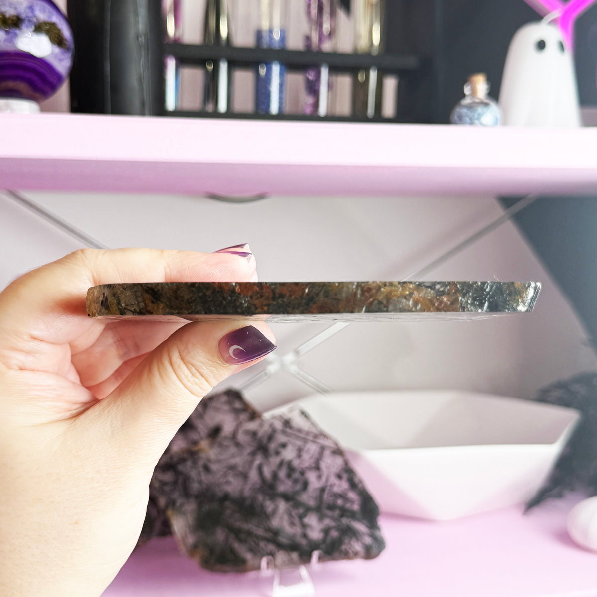 Tourmalated Quartz Slab + Stand