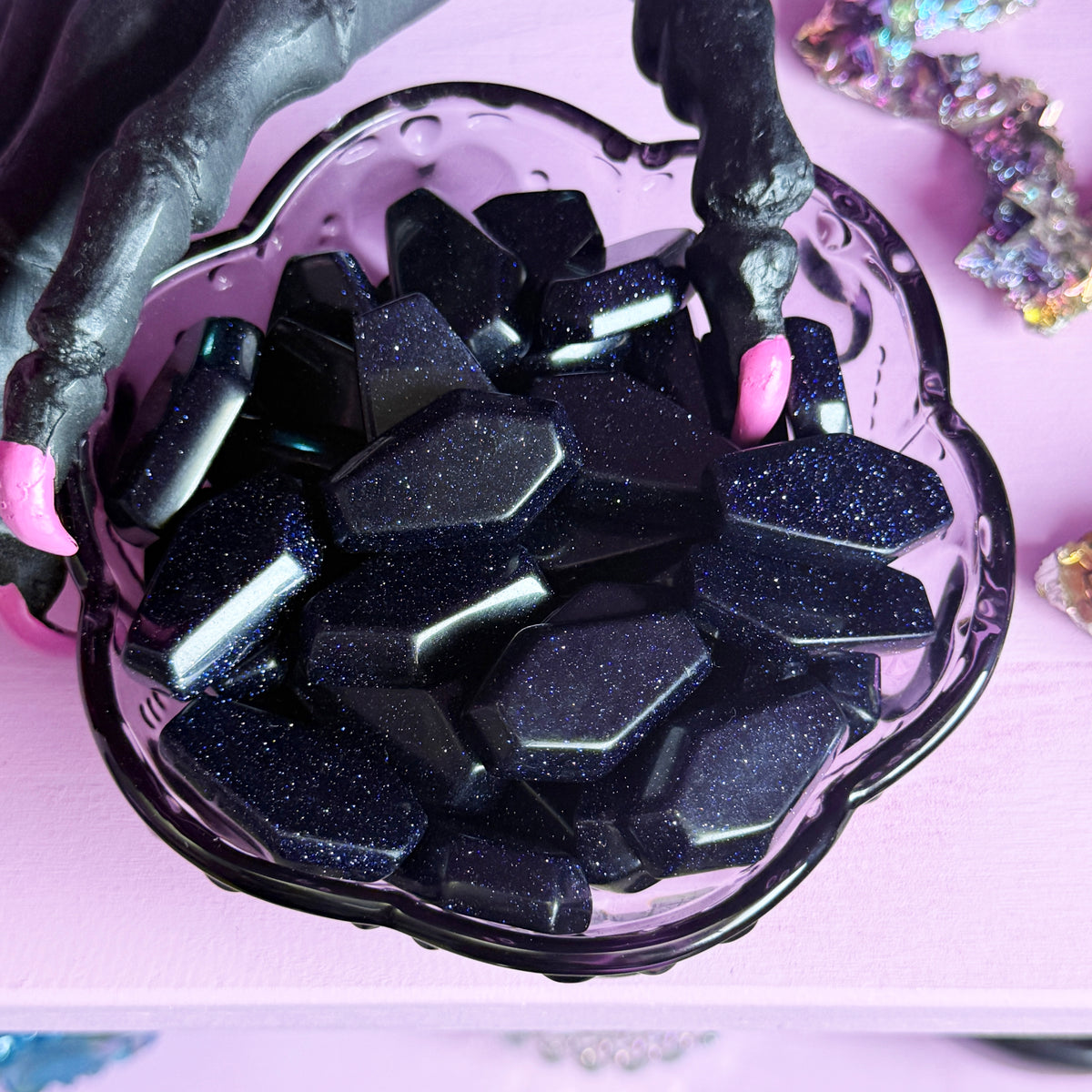 Blue Goldstone Coffin (aka Blue Sandstone)
