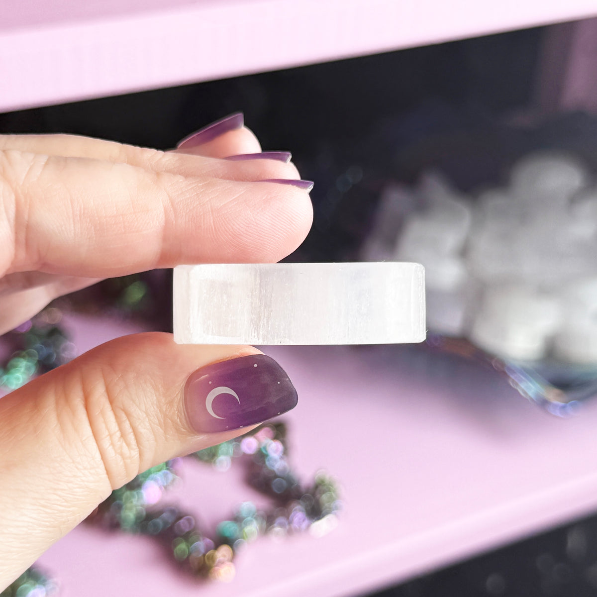 Satin Spar Moon (aka Selenite)