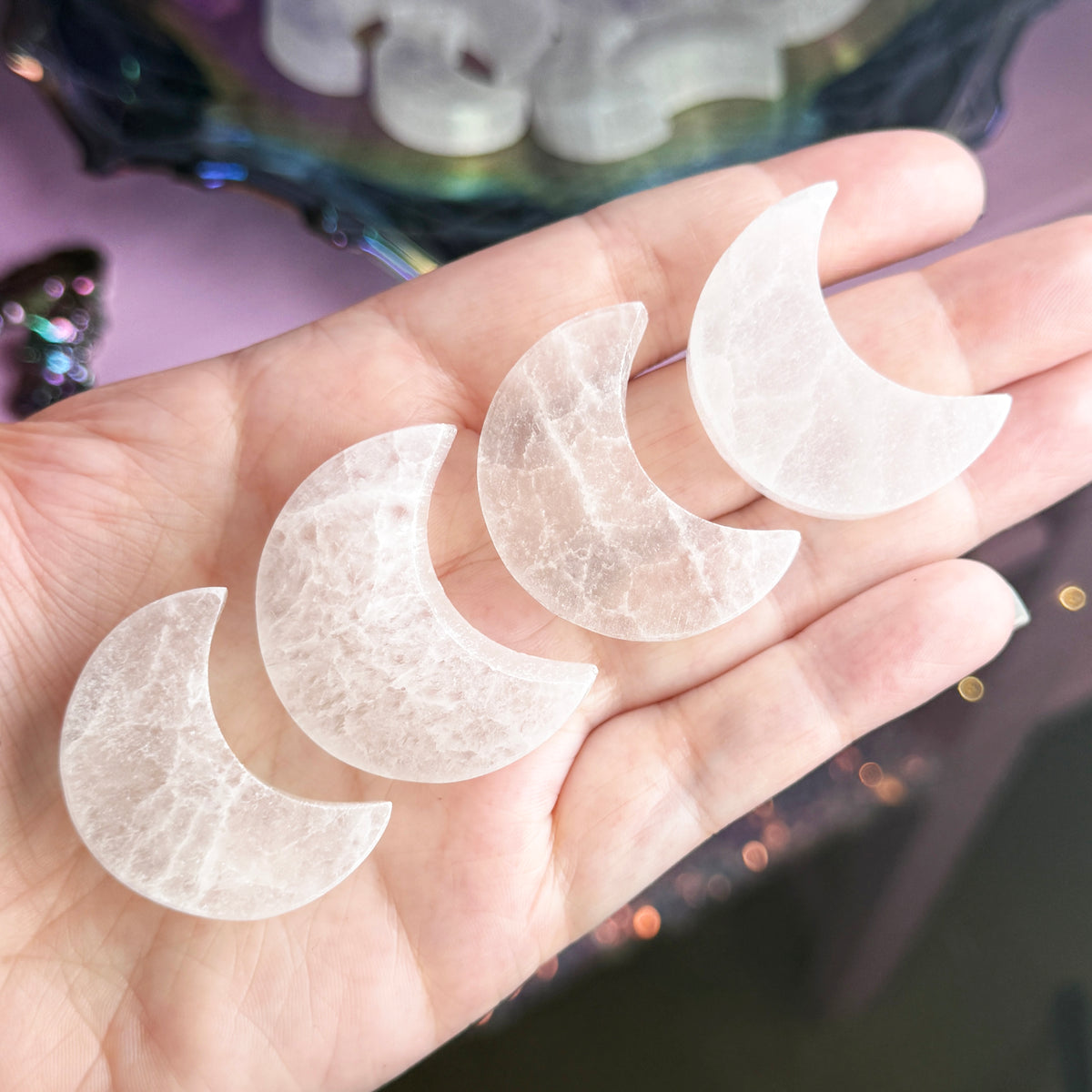 Satin Spar Moon (aka Selenite)