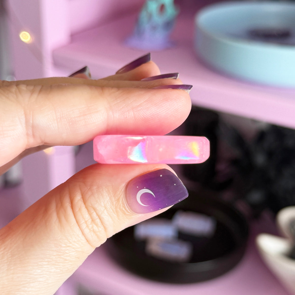 *MISFIT* Pink Aura Quartz Ouija Planchette
