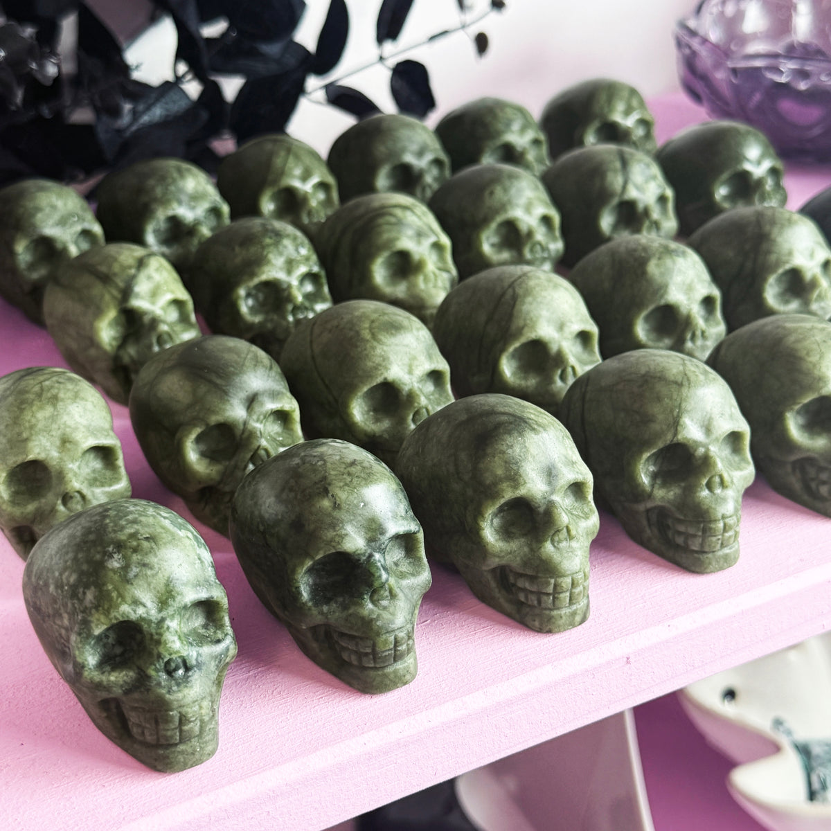 Green Jade Skull