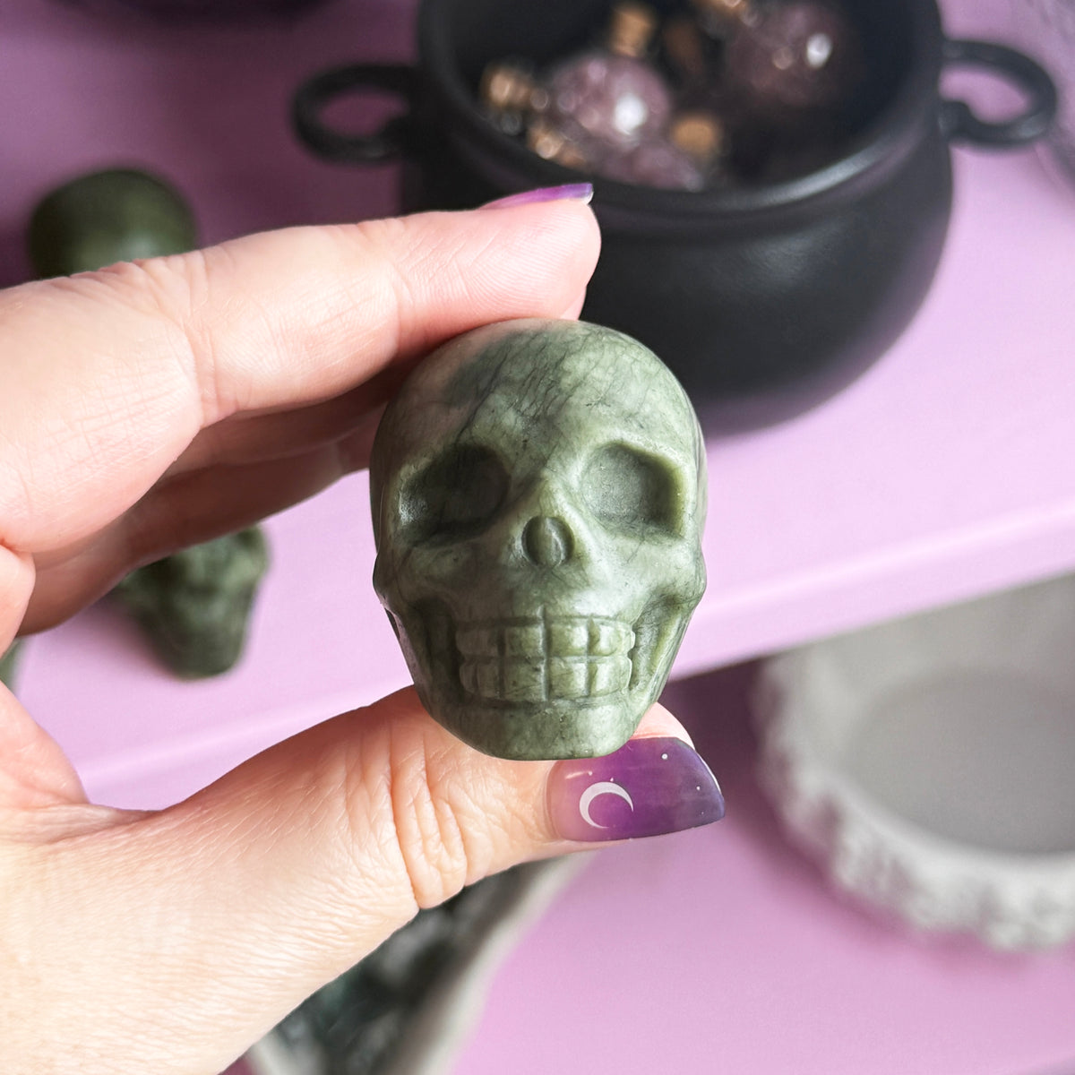 Green Jade Skull