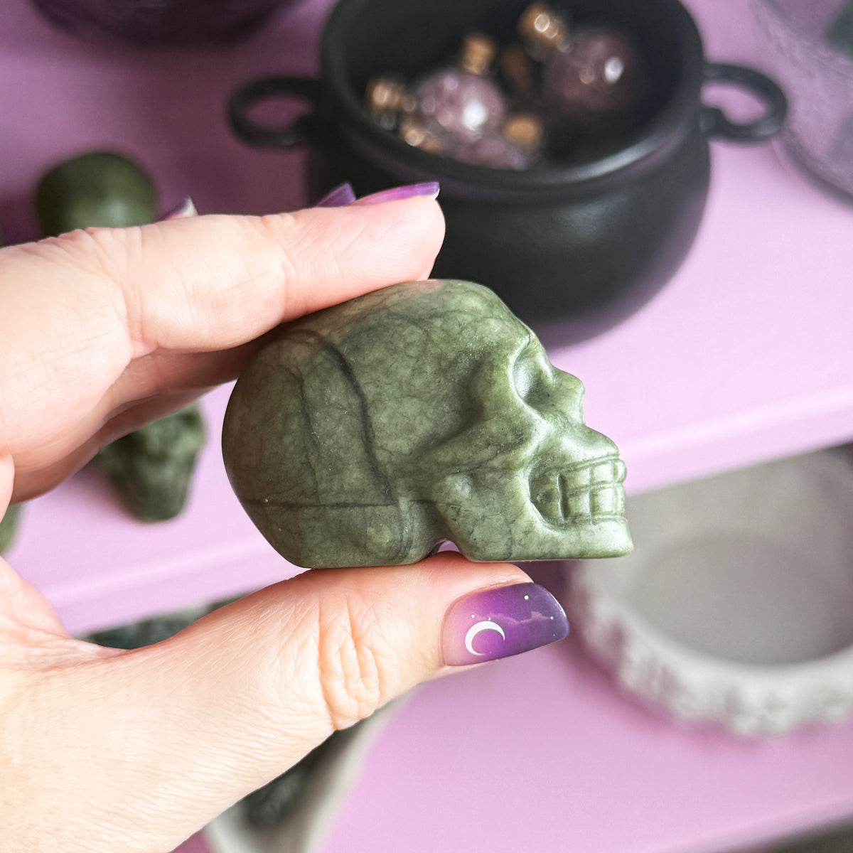Green Jade Skull