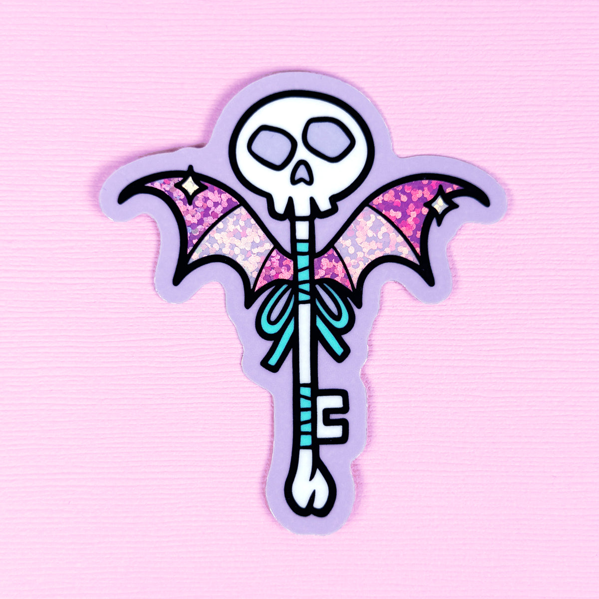 Skeleton Key // Glitter Sticker