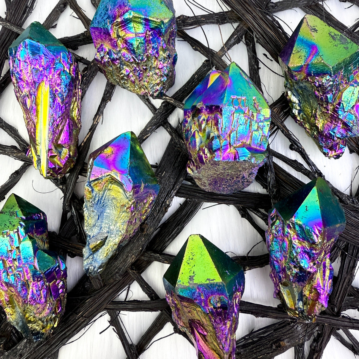 *MISFIT* Titanium Aura Quartz Rough Point (choose your size!)