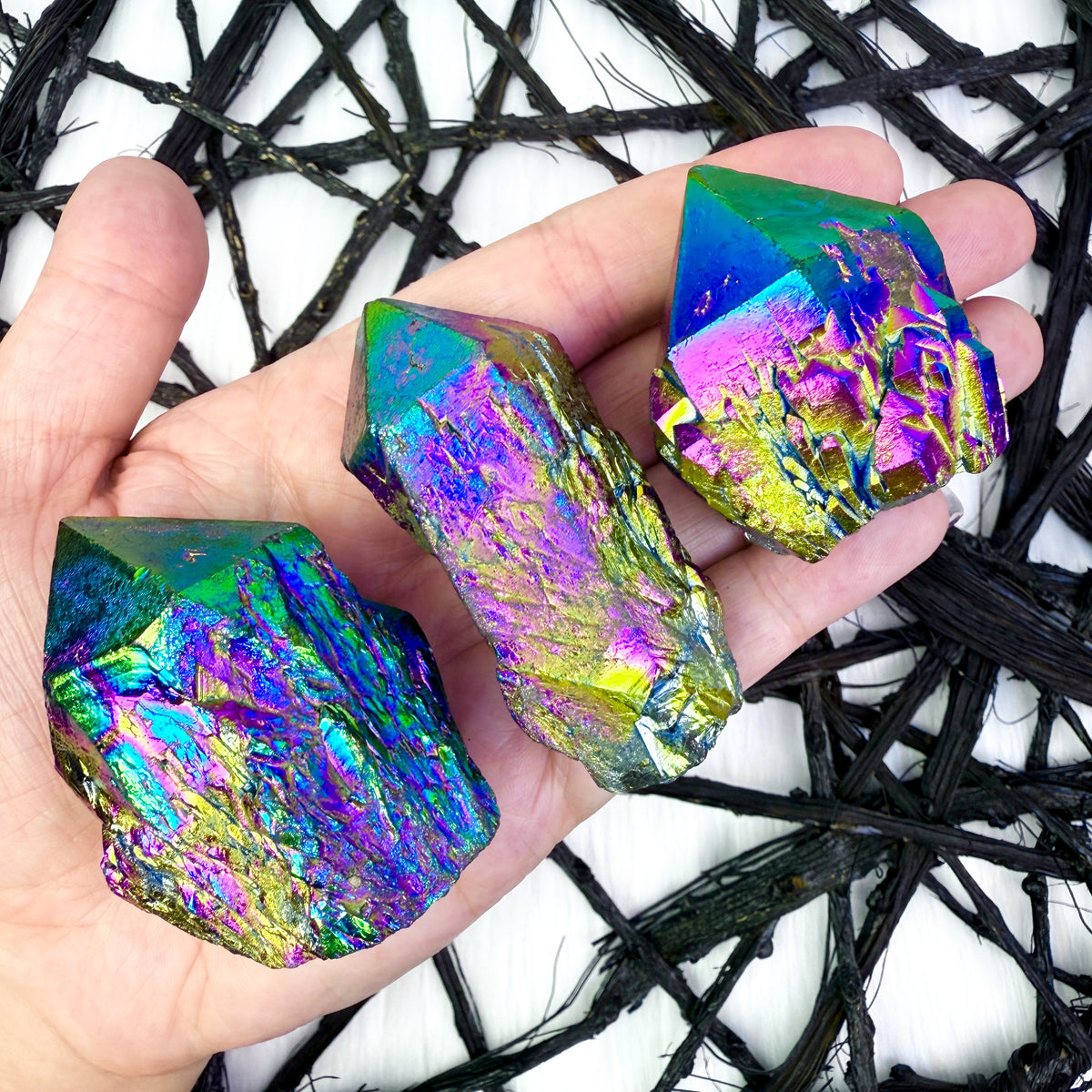 *MISFIT* Titanium Aura Quartz Rough Point (choose your size!)