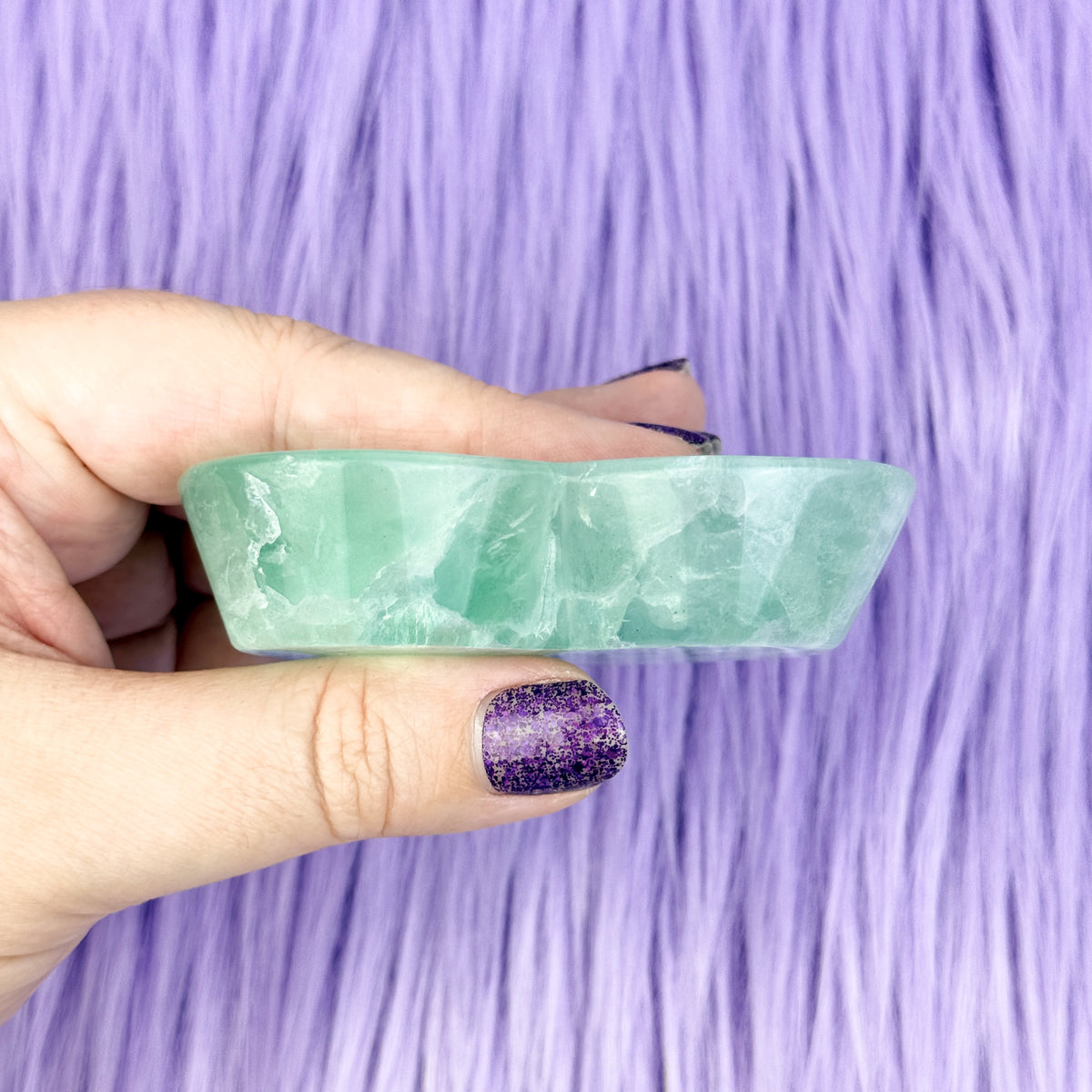 Green Fluorite Heart Bowl (+ chips!)