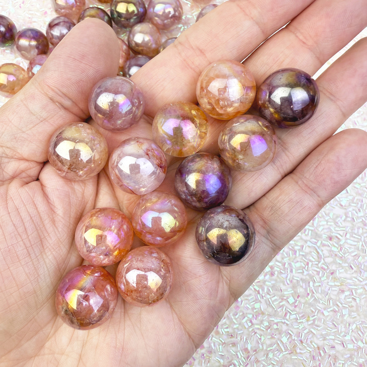 *MISFIT* Aura Fire Quartz Mini Sphere