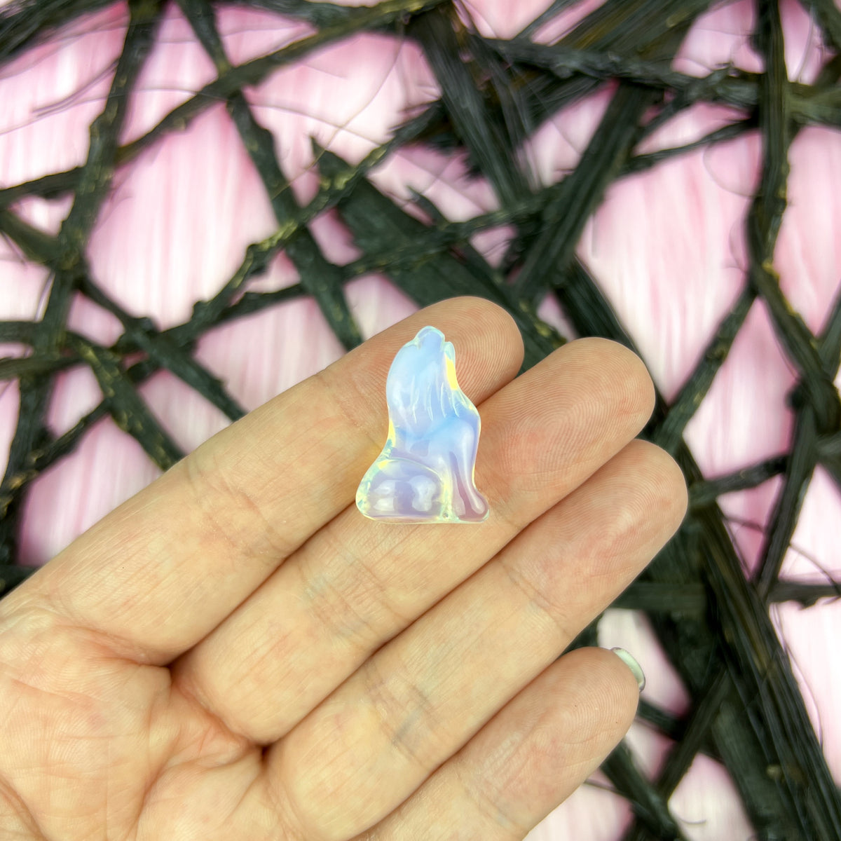 Opalite Howling Wolf